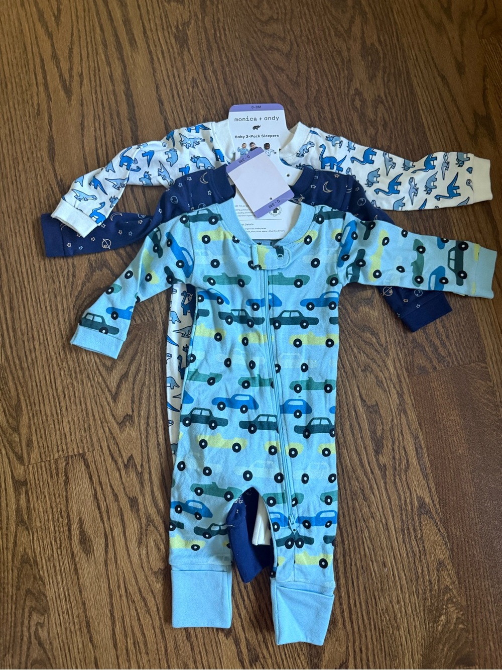 NWT Monica and Andy Onesies (3-Pack) 0-3 Months